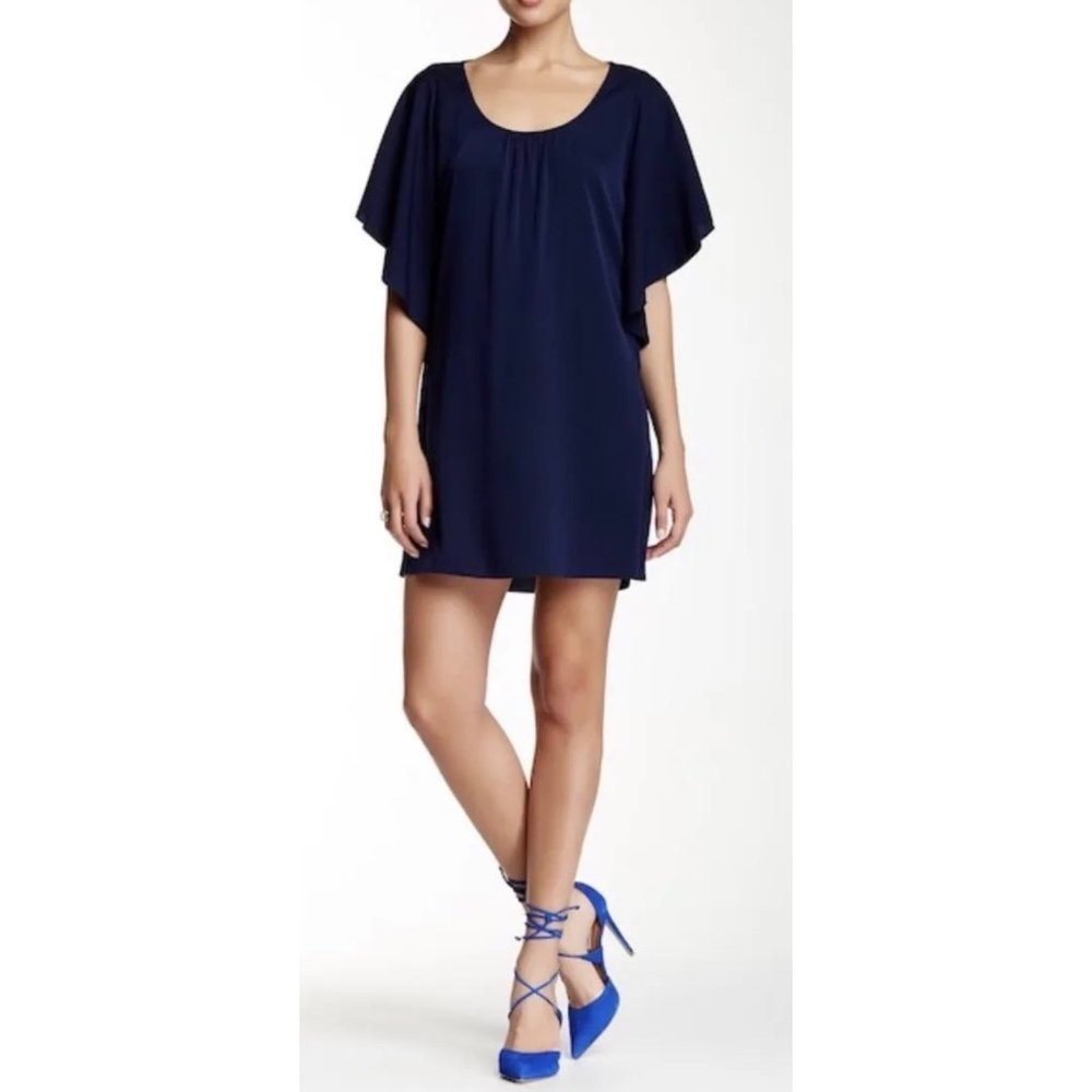 Diane von Furstenberg Stella navy silk dress size P
